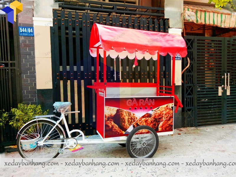 xe đạp bán gà rán long an