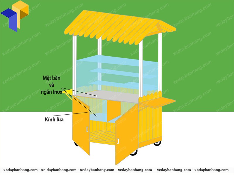 xe gỗ bánh mì xôi