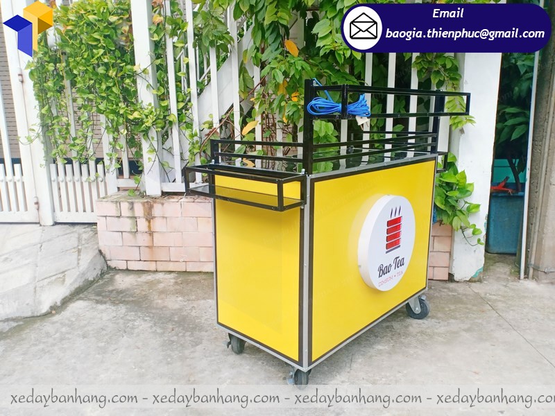 quầy bán trà sữa bằng sắt
