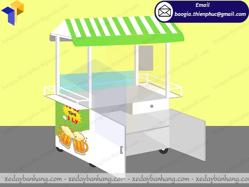 giá tủ bán trà sữa lưu động