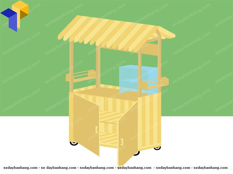 tủ bán mì gỗ
