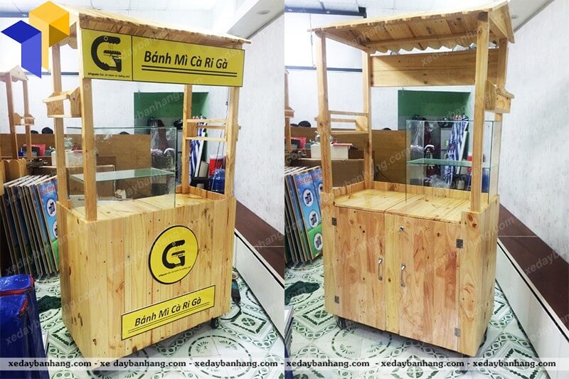 thiết kế xe gỗ bánh mì 