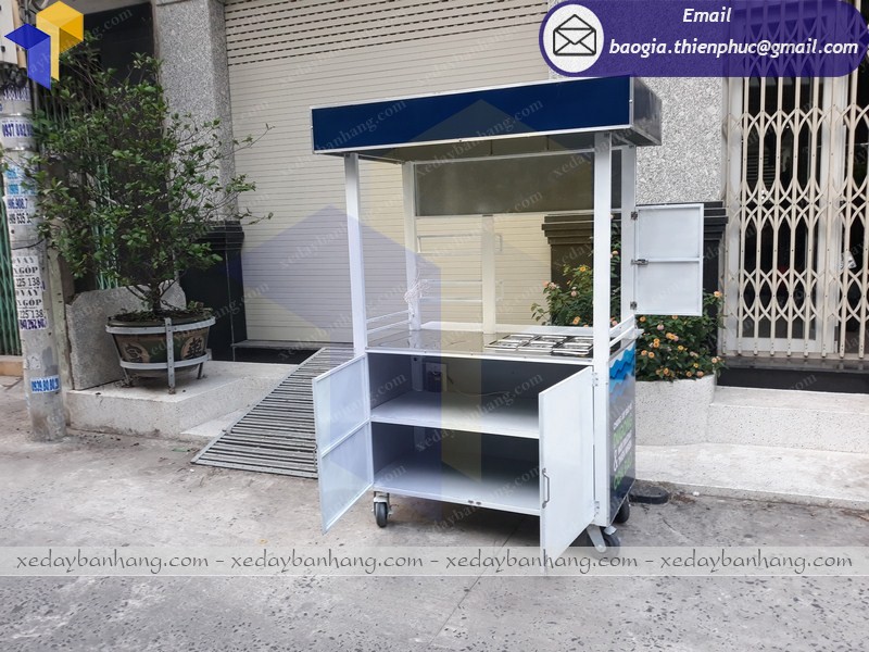 tủ bán trà sữa lưu động