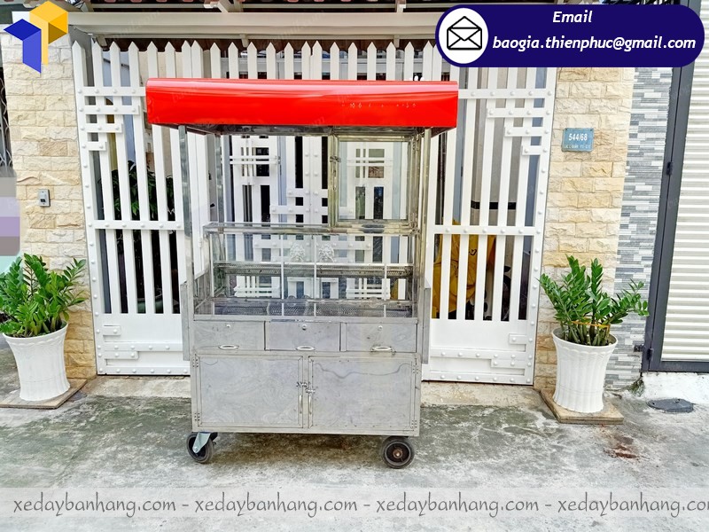 đóng tủ inox bán thức ăn