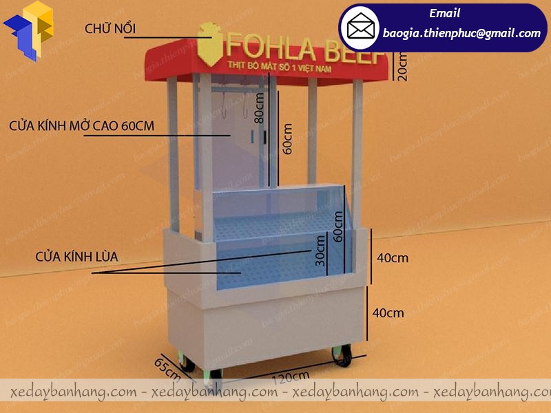 thiết kế xe thức ăn nhanh