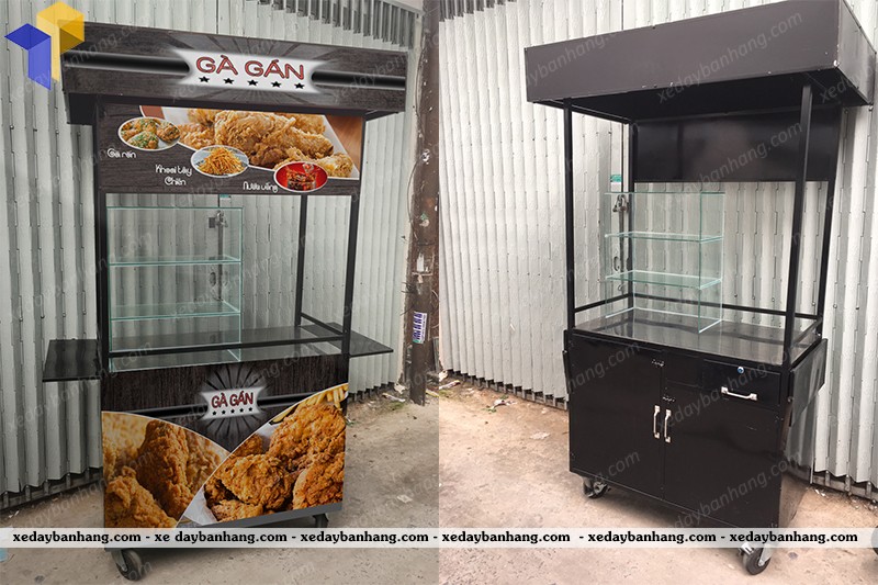 tủ bán gà rán dạo vĩnh long