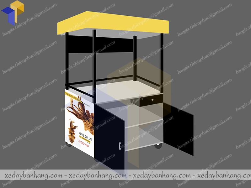 xe đẩy bán gà rán vũng tàu