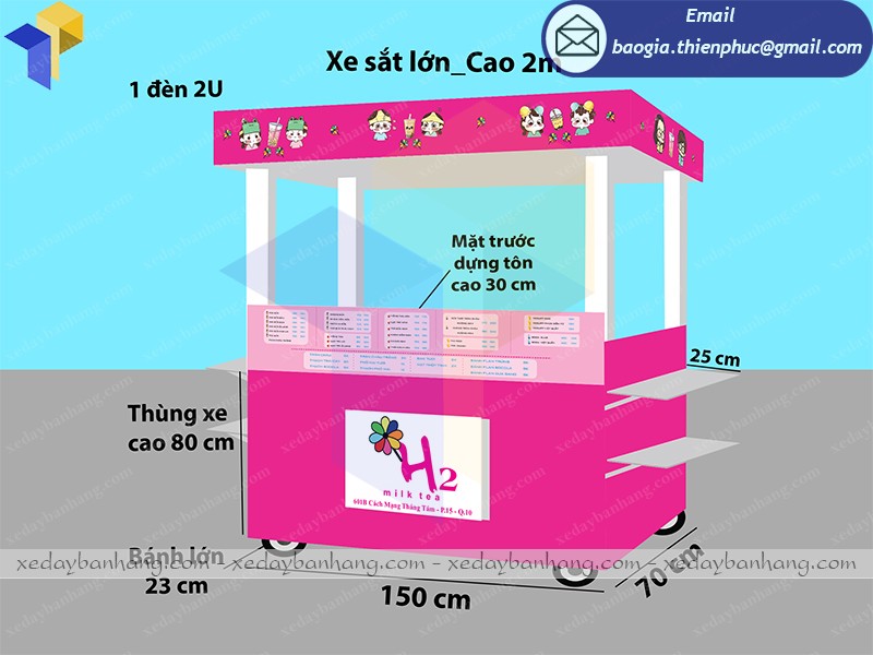 mẫu xe trà sữa đẹp