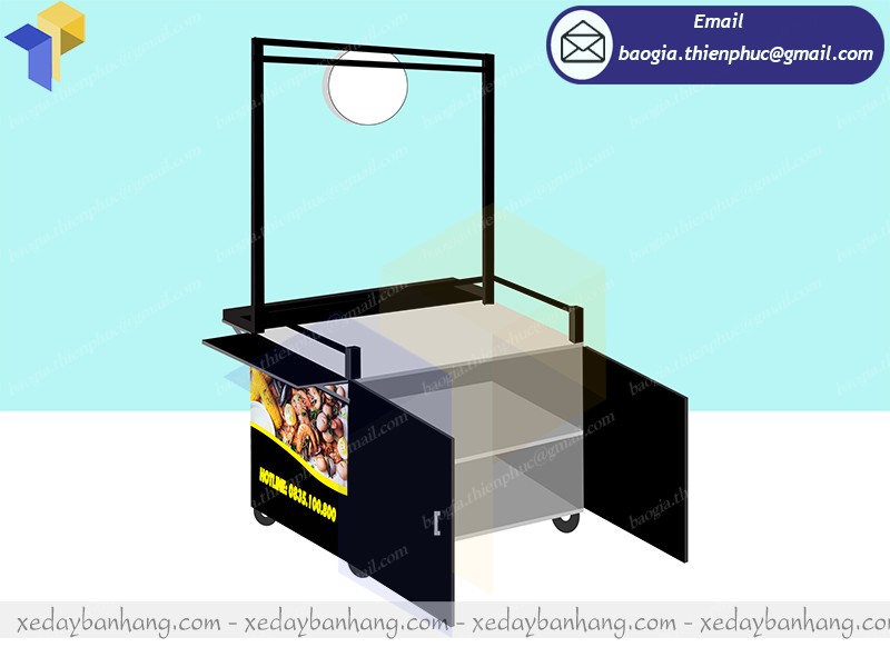 xe đẩy bán thức ăn nhanh
