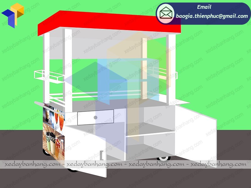 quầy bán trà sửa đẹp