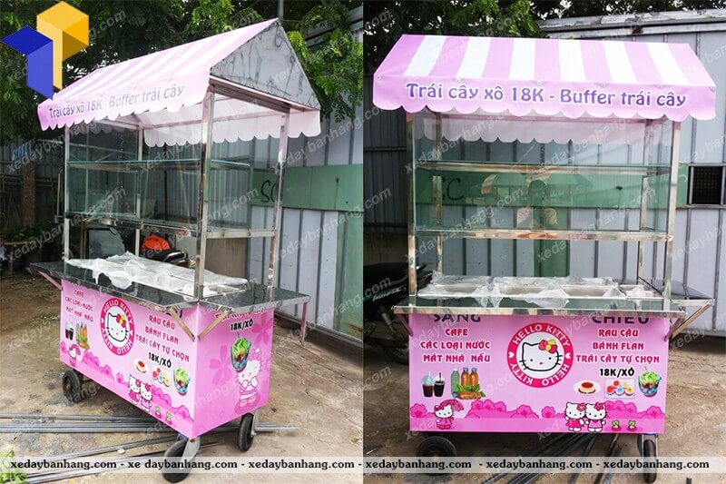 xe đẩy bán trái cây đẹp
