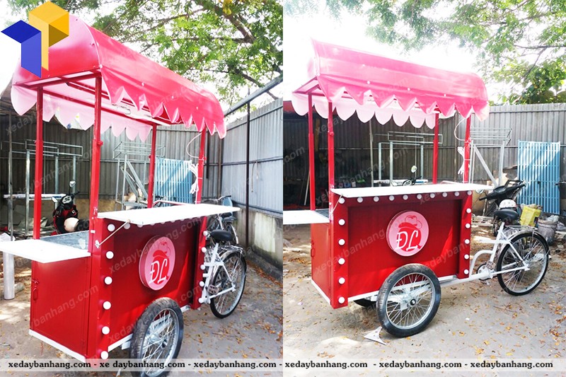 xe đạp bán thức ăn nhanh vỉa hè