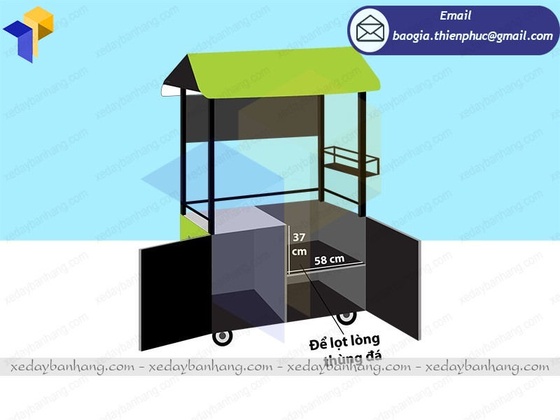 đóng xe đẩy bán kem