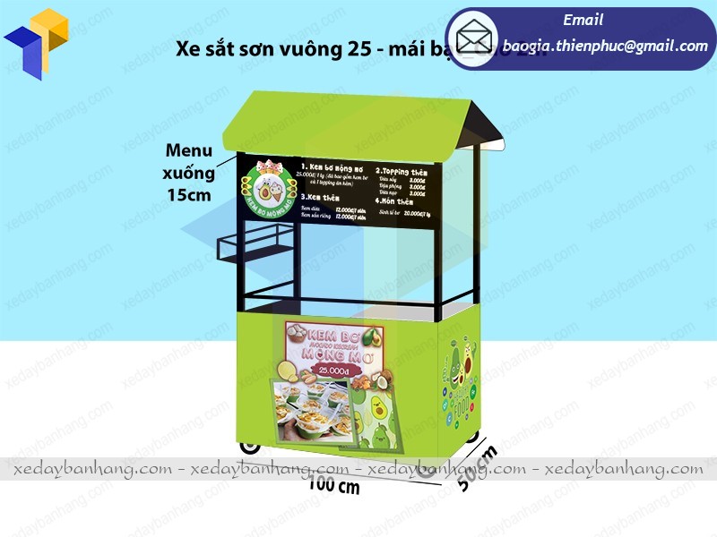 xe đẩy bán kem giá rẻ