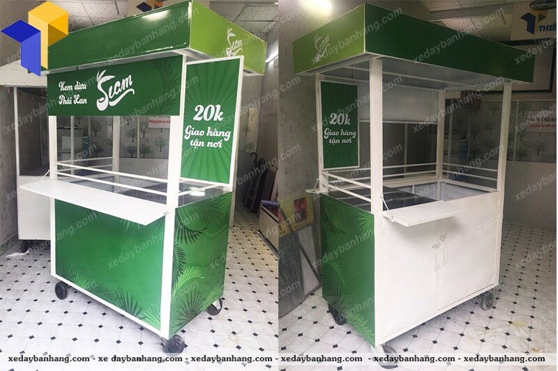 mẫu xe bán kem dừa