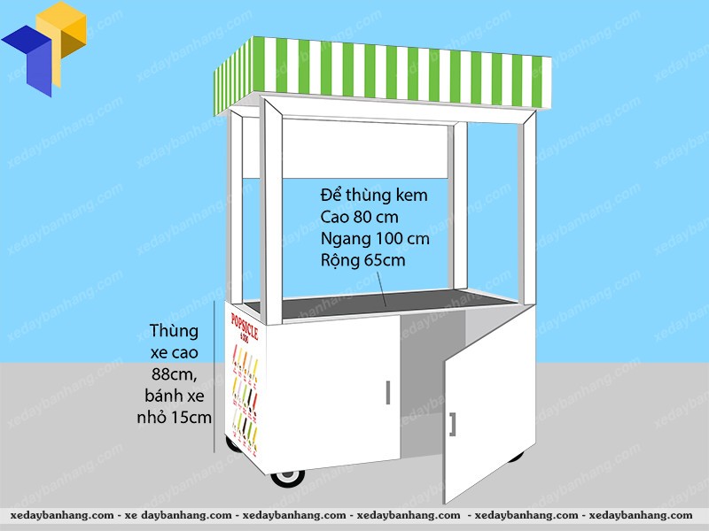xe đẩy bán kem quận 1