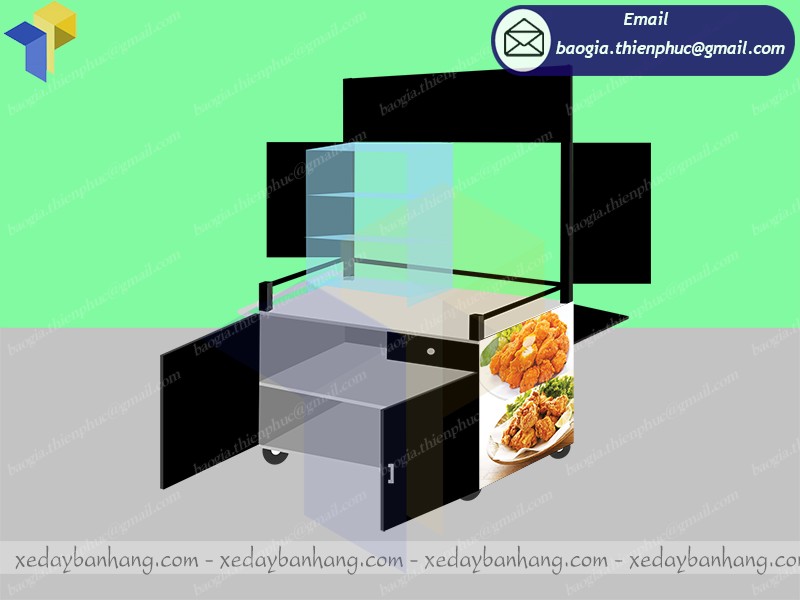 giá bán xe đẩy bán gà rán