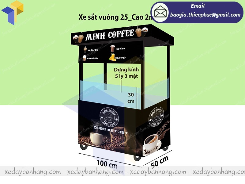 xe cafe lề đường giá rẻ