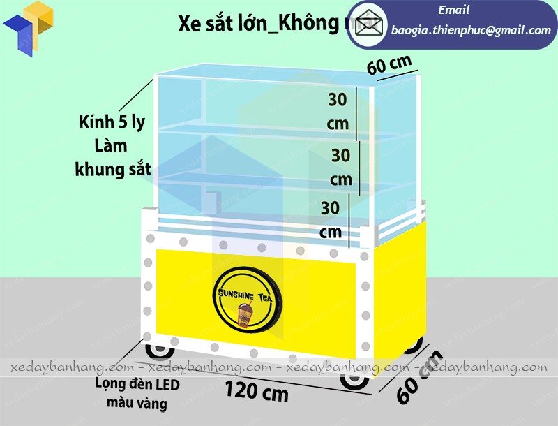 tủ án trà sữa lưu động