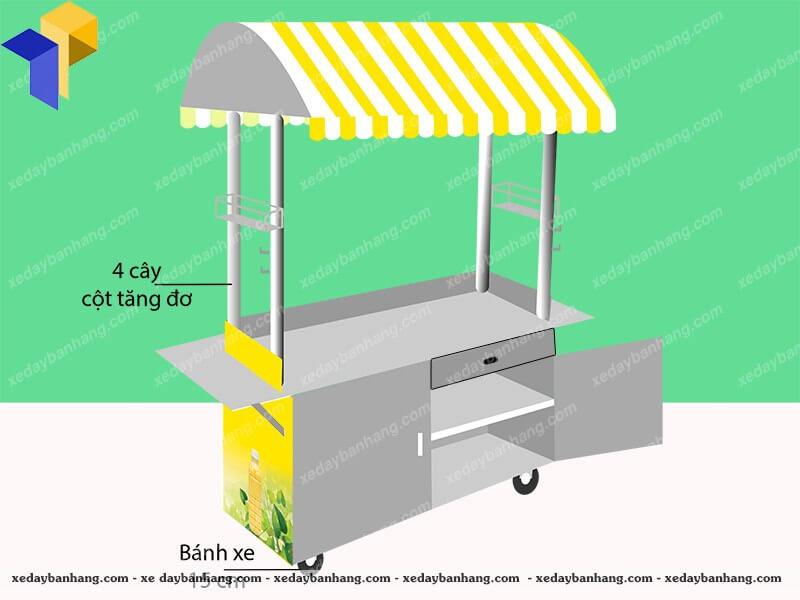 tủ bán nước lưu động