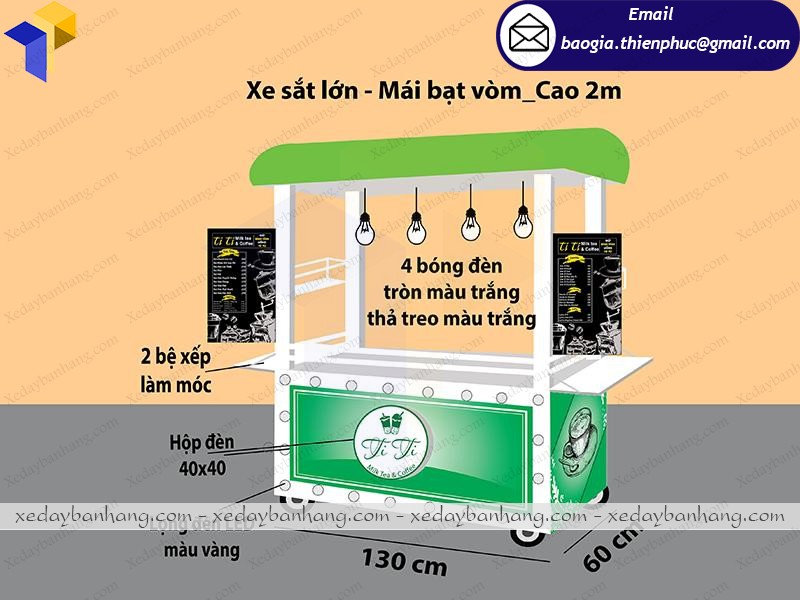 thiết kế quầy bán trà sữa