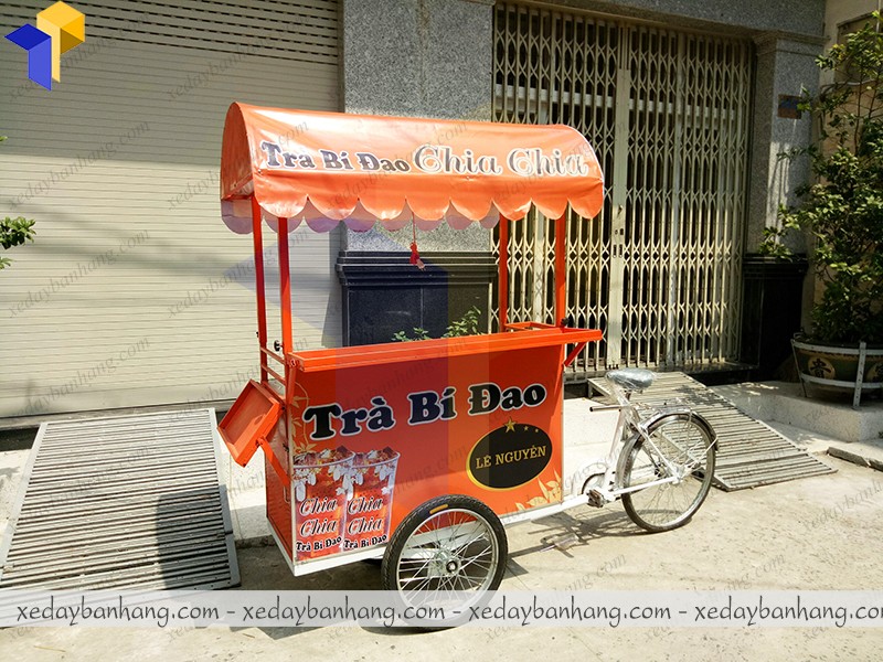 đóng xe đạp bán trà bí đao