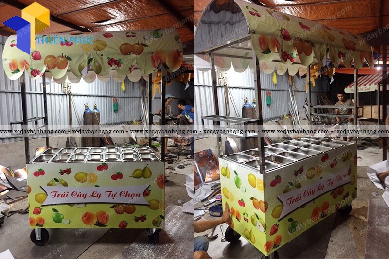xe bán trái cây tự chọn đẹp
