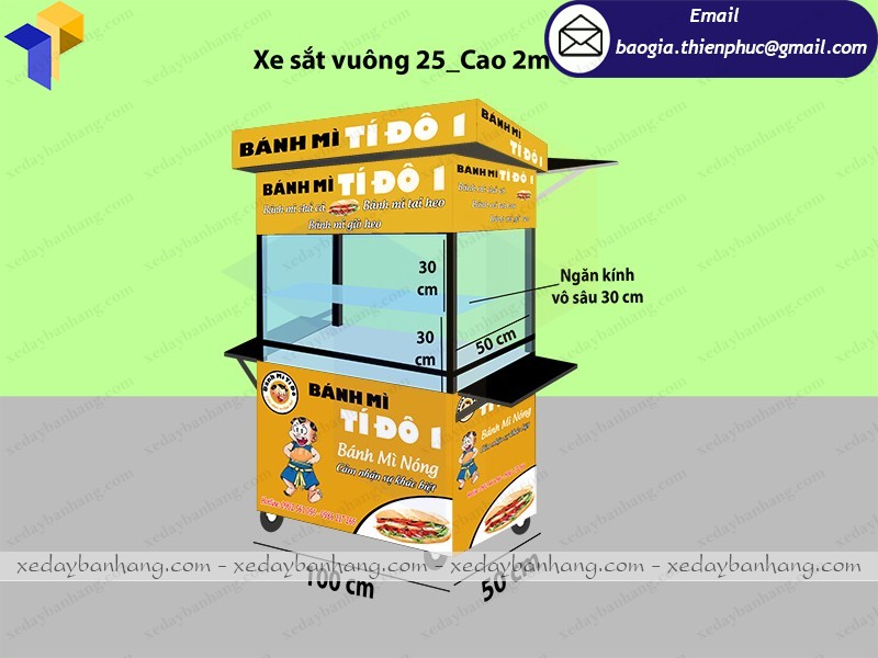 xe đẩy bánh mì hà nội