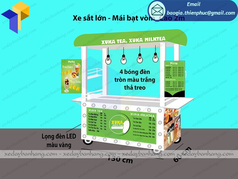 đóng xe trà sữa hcm