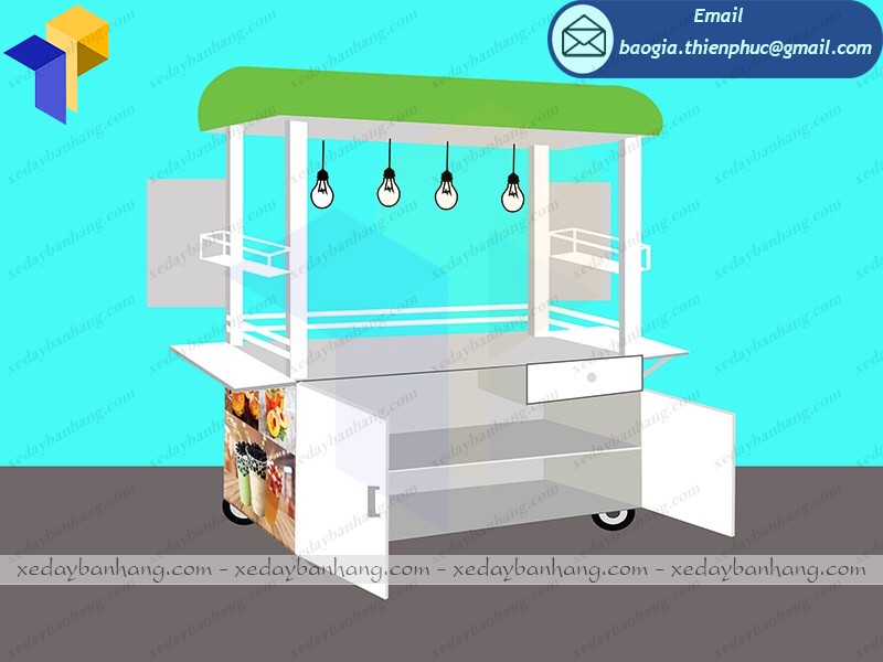 mẫu thiết kế tủ trà sữa