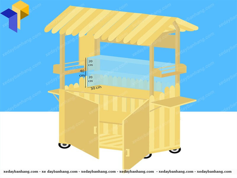 xe trà sữa gỗ