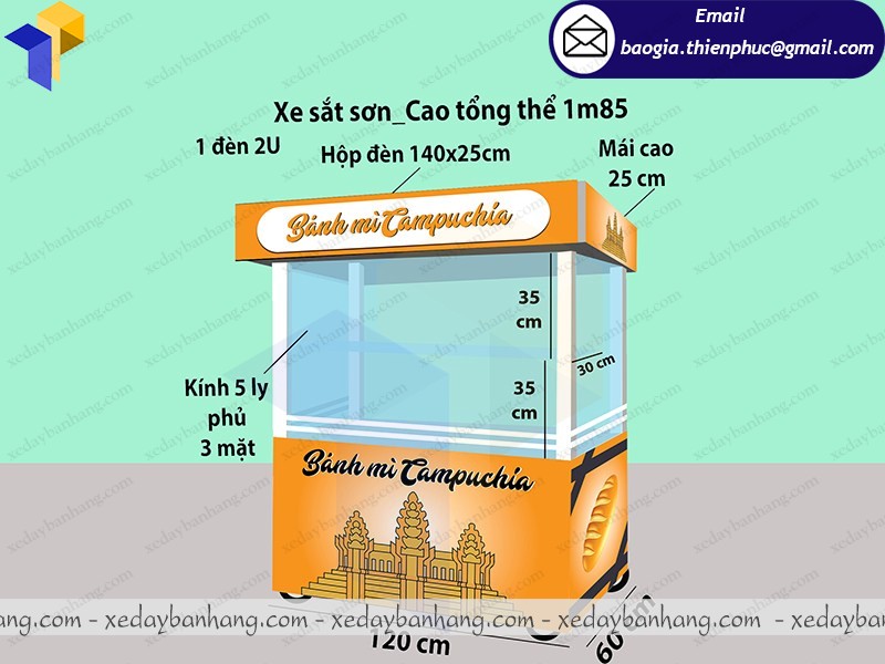 tủ bán bánh mì lưu động
