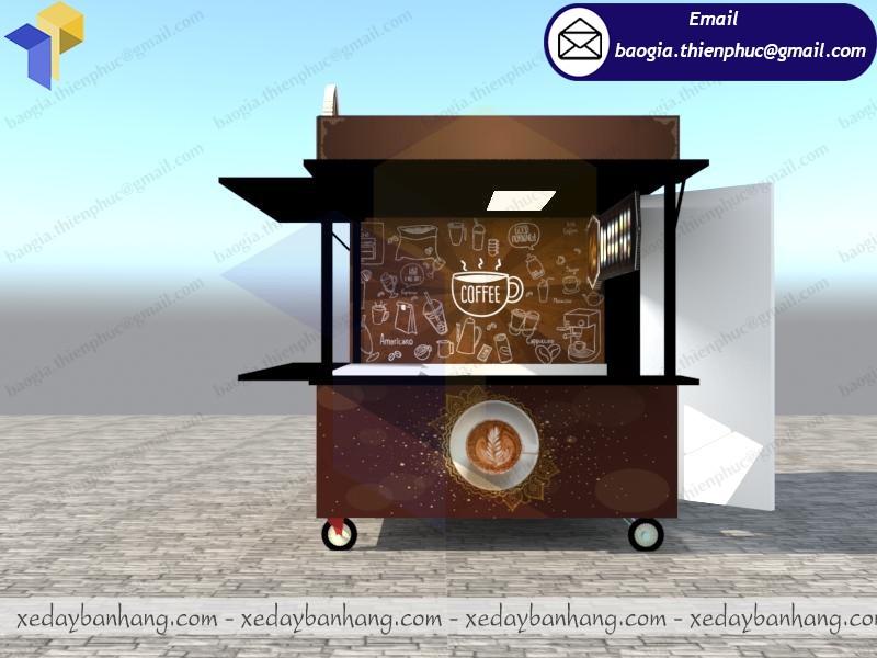 thiết kế kiot bán coffee