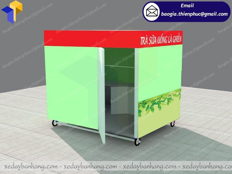 tủ kiot bán trà sữa đẹp