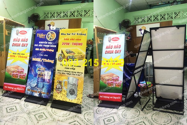 ban standee khung sat ngoai troi
