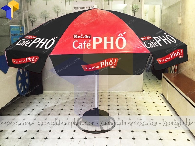 báo giá dù quảng cáo quán cafe