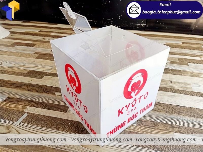 báo giá hòm phiếu mica hải phòng