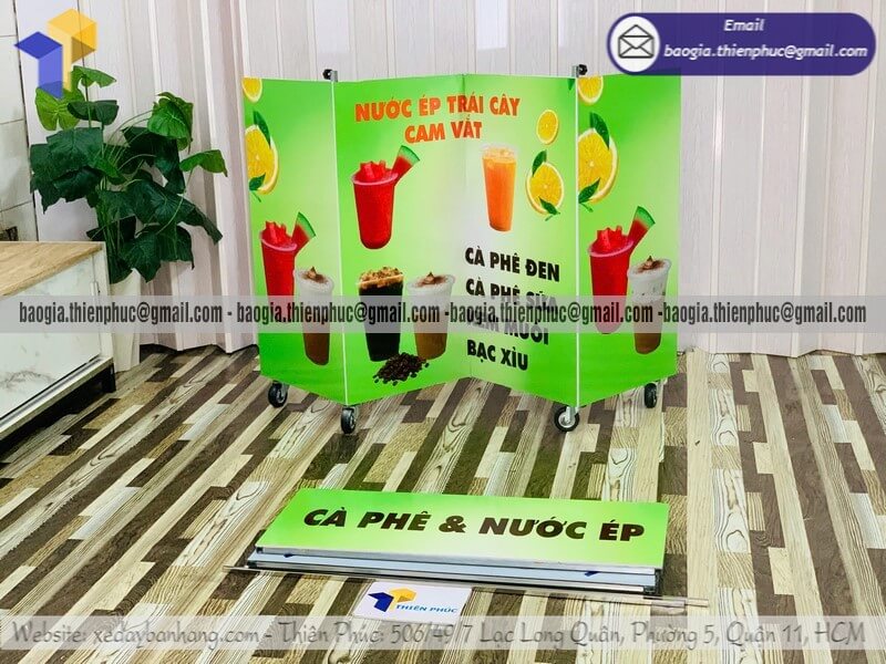 Báo giá kệ bán nước ép hàng rong xếp gọn trên hè phố ưub đãi đặt hàng ngay tăng doanh thu
