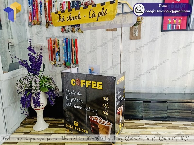 báo giá quầy bán cafe di động lắp ráp