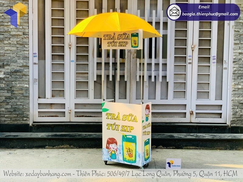 Báo giá quầy bán trà sữa dạo xếp gọn trên vỉa hè rẻ  theo yêu cầu bán nhanh hồi vốn