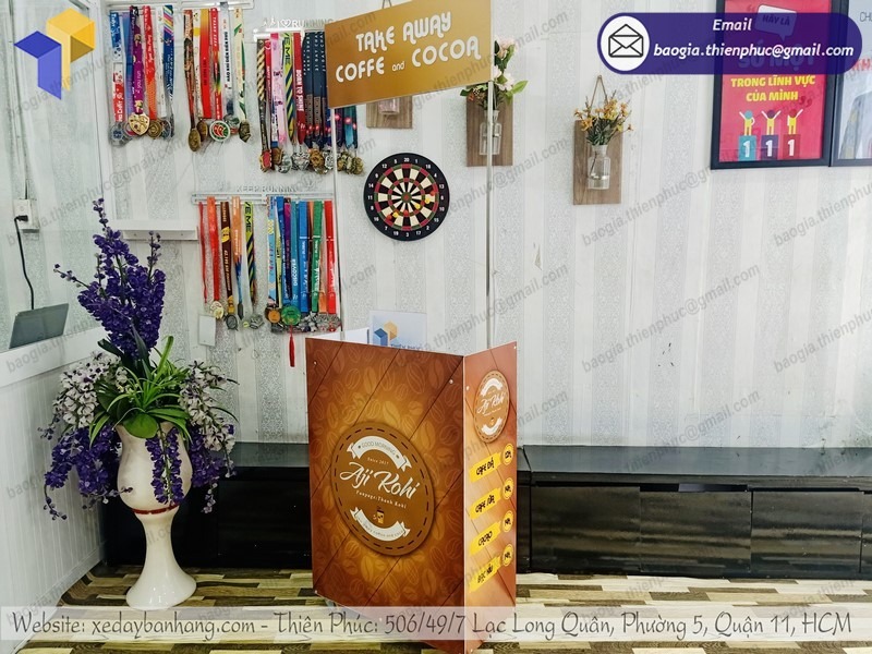 báo giá quầy cafe gấp gọn giá rẻ