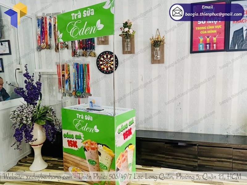 báo giá quầy sắt bán trà sữa take away