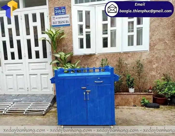 báo giá xe bán cafe bằng gỗ