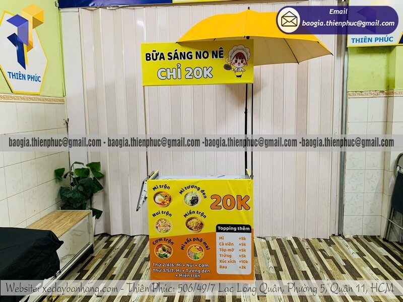 Báo giá xe bán đồ ăn di động lắp ráp trên vỉa hè