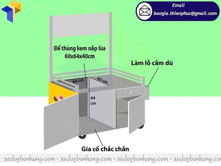 báo giá xe bán kem ở Vũng Tàu