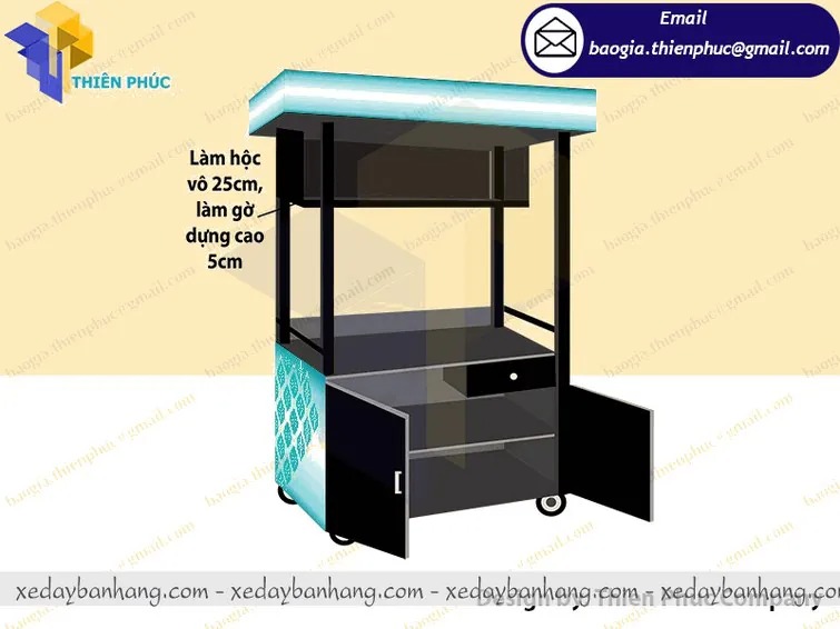 báo giá xe bán kem tươi bằng sắt