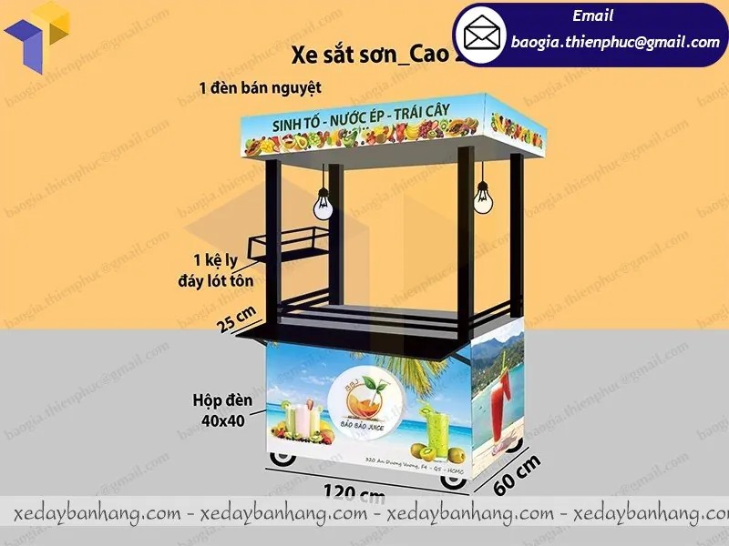 báo giá xe bán sinh tố nước ép