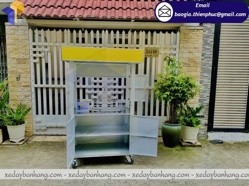 báo giá xe bán trà sữa bằng inox