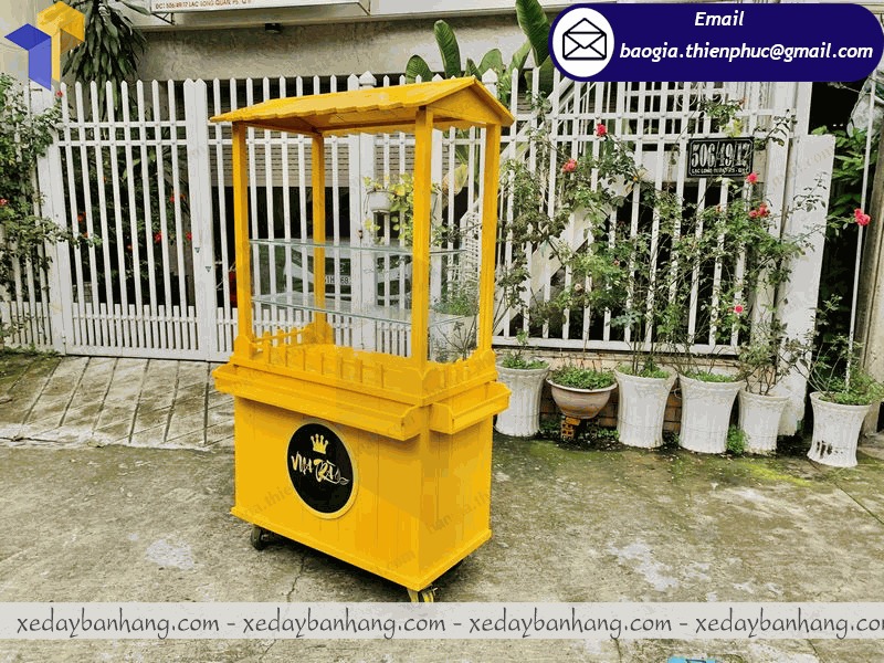 báo giá xe bán trà sữa gỗ giá rẻ