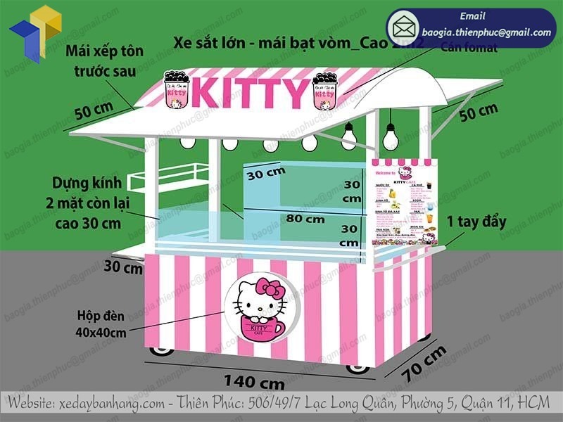 báo giá xe bán trà sữa ở nha trang